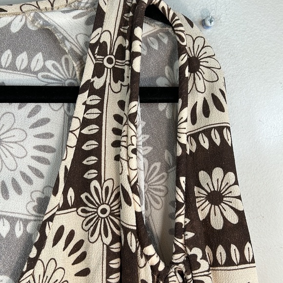 Nanushka V-Neck Floral Allover Floral Printed Shirt Retro Flower Power Styled - Picture 12 of 15